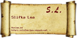 Slifka Lea névjegykártya